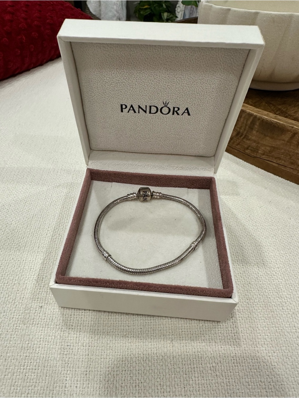 PANDORA STERLING SILVER SNAP CLASP BRACELET
